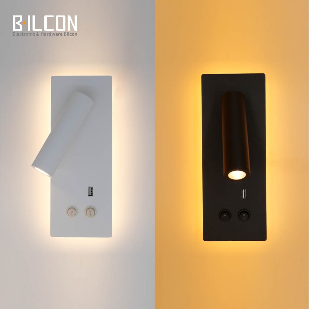 인채널 빌콘 LED 침대헤드 파이프 간접조명 USB 고속충전 북라이트 무드등 INL11