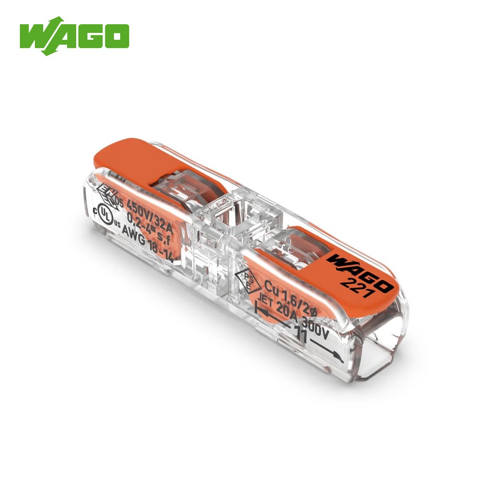 WAGO 와고 전선 커넥터 직렬 직결형 221-2411 모든 전선 연결 단자 1P